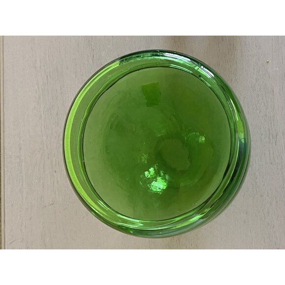 Vintage Peedee Green Glass Decanter Italy Hand Blown Glass MCM Original Stopper - Picture 8 of 11